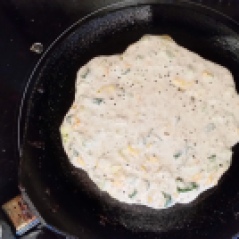 Pour the batter on a hot griddle